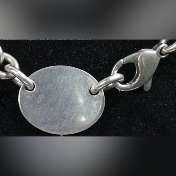 Return to Tiffany Sterling Silver Oval Tag Choker - Picture 5 of 6
